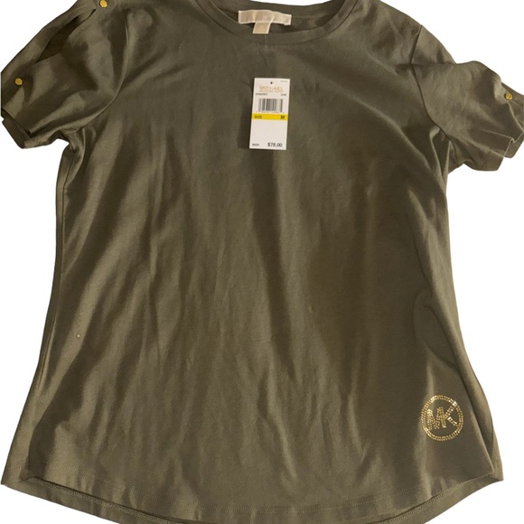 COPY - BNWT MK army green logo top - Picture 6 of 7